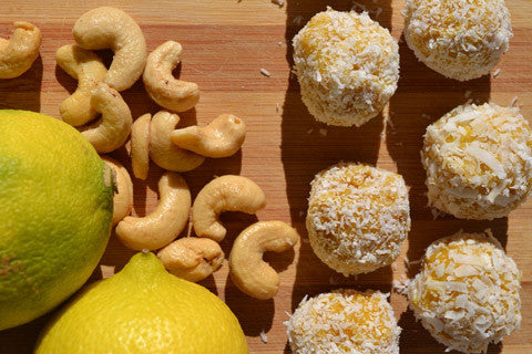 Cashewkugler med økologisk cashewnødder