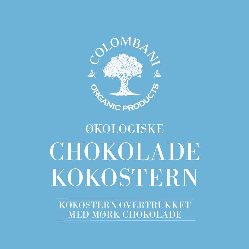 Kokostern med mørk chokolade, 500 gram, økologisk