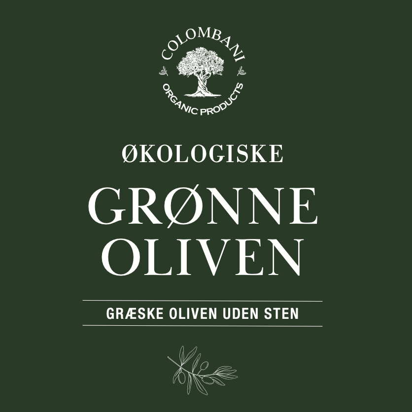Græske Grønne Oliven, 1000 gram, økologiske