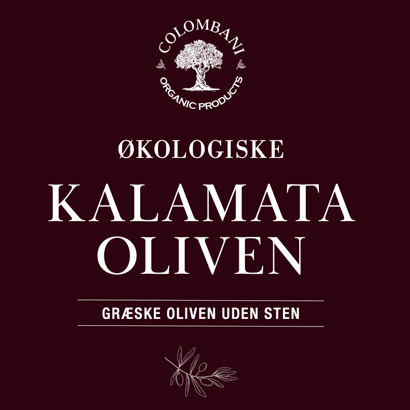 Græske Kalamata Oliven, 1000 gram, økologiske