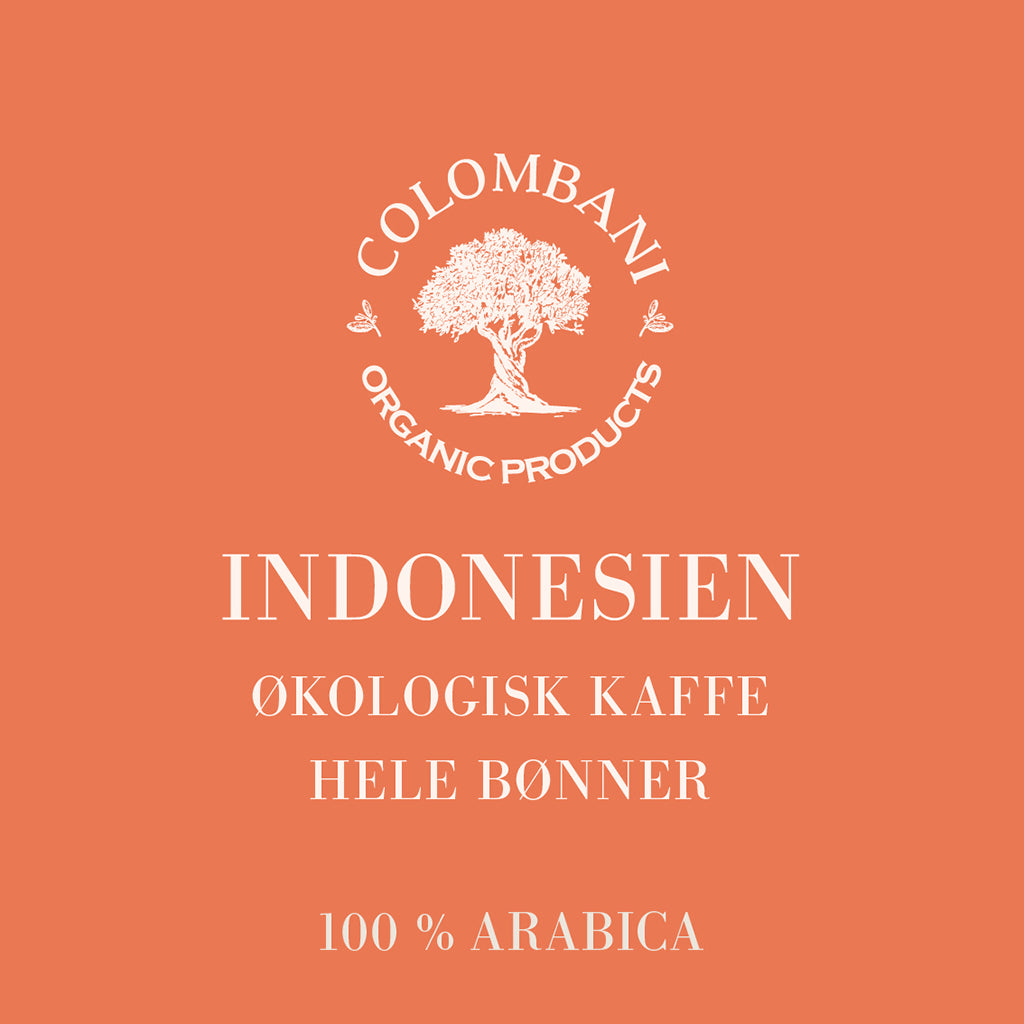 Indonesien, hele kaffebønner, 1 kg, mellemristet, økologisk