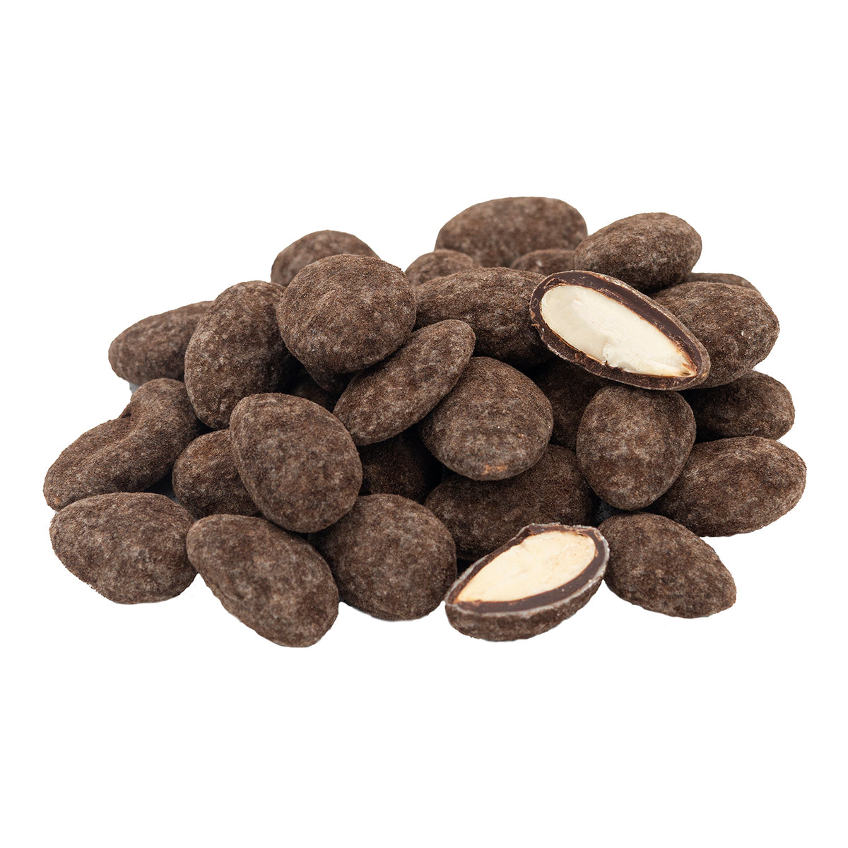 Mandler med chokolade og rålakrids, 500 gram, økologisk