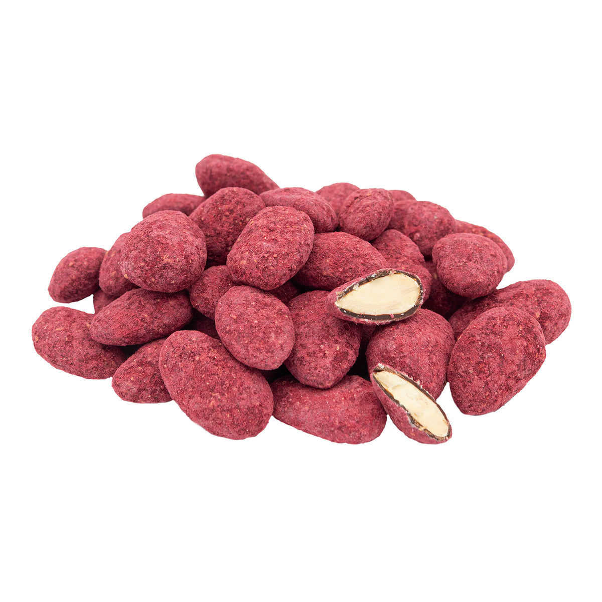 Mandler med chokolade og hindbær, 500 gram, økologisk