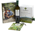 Intropakke til olivenolie: 3 liter olivenolie, 500 ml olivenolie, hældetud m/klap og bog