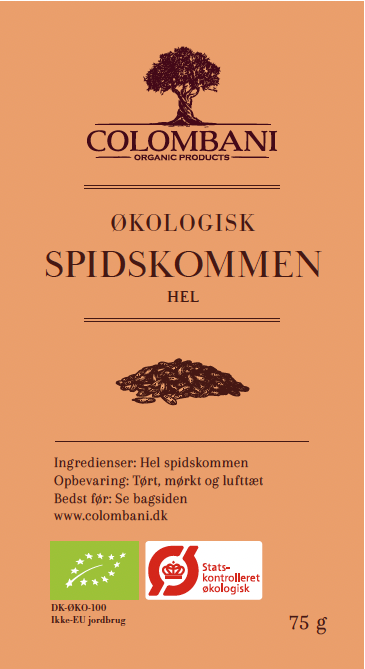 Spidskommen, hele frø, 75 gram, økologisk