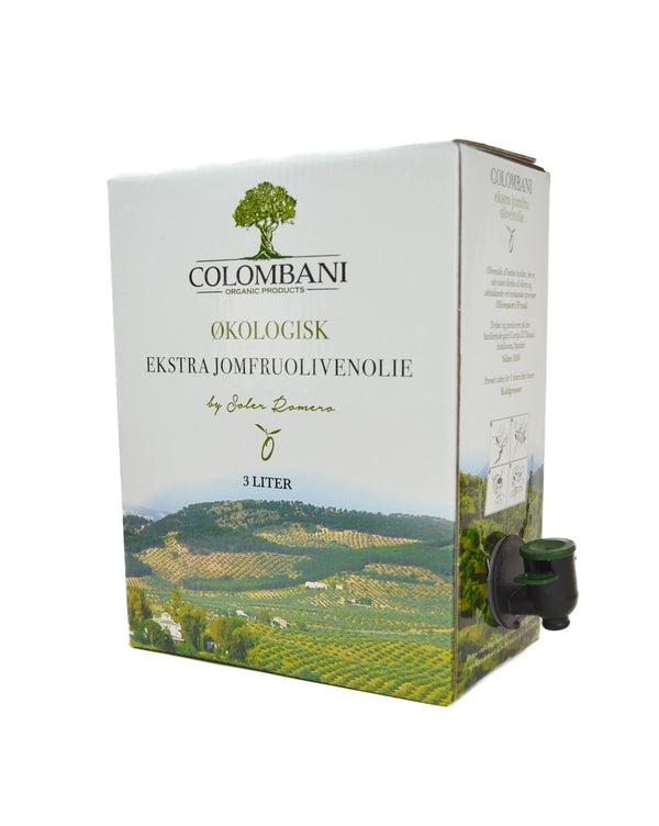 Olivenolie - Olivenolie, 3 Liter, Bag-in-box, økologisk, Koldpresset Ekstra Jomfru